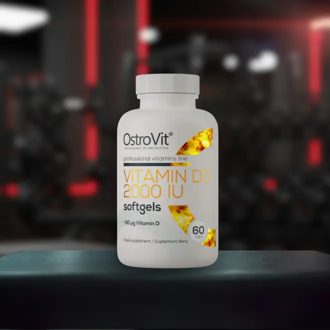 Vitamina D3 D3 2000IU 60 capsule Gymbros într-o sală de fitness