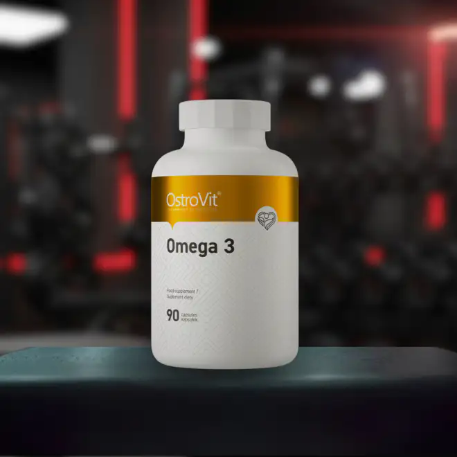 Omega 3 90 capsule Gymbros într-o sală de fitness