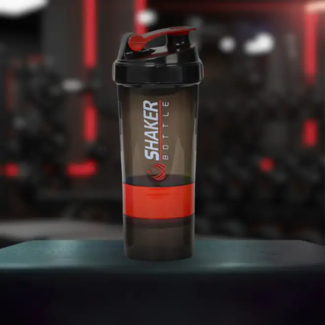 Shakerul 500ml Gymbros într-o sală de fitness