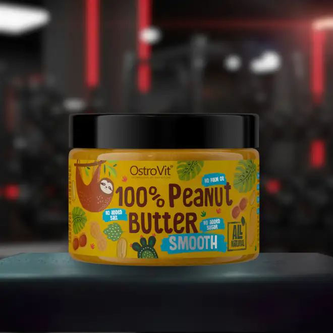 Untul de arahide cremos 500g Gymbros într-o sală de fitness