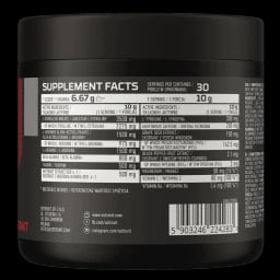 Valori nutriționale și ingrediente ale preworkoutului 300g coacăze Gymbros