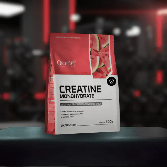Creatina 300g harbuz Gymbros într-o sală de fitness
